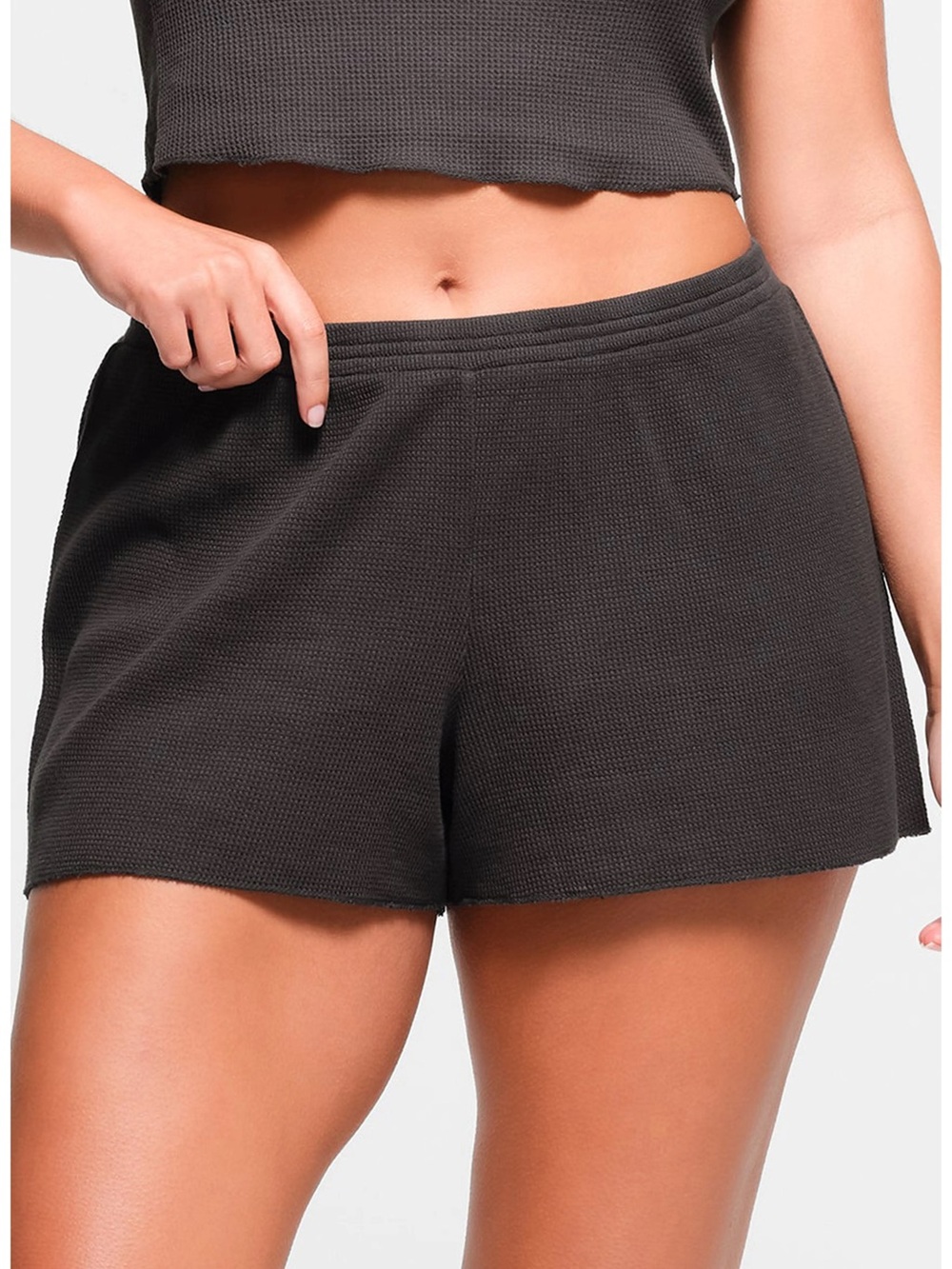SKIMS NWT SOLD OUT Waffle Short in Ash Gray SIZE 3X